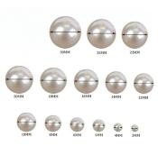 CLIPS ARGENT PERLES IRISEES BOULES 12mm 