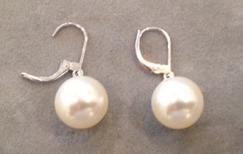 DORMEUSES TOKYO ARGENT DORE PERLES de BOHEME de qualité STH BOULES 10mm