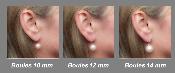 DORMEUSES CATALANES ARGENT PERLES de BOHEME de qualité STH BOULES 12mm 