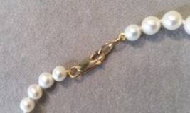 BRACELET PERLES EAU DOUCE 05mm 17cm ENFILAGE avec des NOEUDS FERMOIR ARGENT DORE