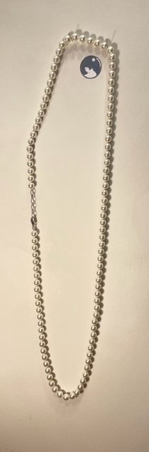 COLLIER 90cm SAUTOIR PERLES de BOHEME de qualité STH 08mm. Enfilage avec  des Noeuds. Fermoir A 