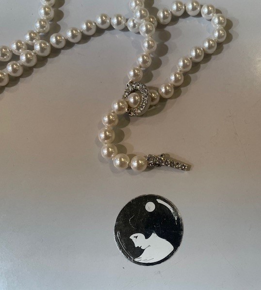 COLLIER 80cm SAUTOIR PERLES de BOHEME de qualité STH 06mm ENFILAGE NOEUD, ANNEAU COULISSANT STRASS