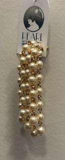 PUCES ARGENT DORE CASCADES de 7 PAMPILLES de PERLES de BOHEME de qualité STH 04mmK