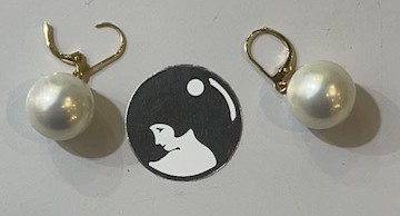 DORMEUSES TOKYO ARGENT DORE  PERLES de BOHEME de qualité STH BOULES 14mm