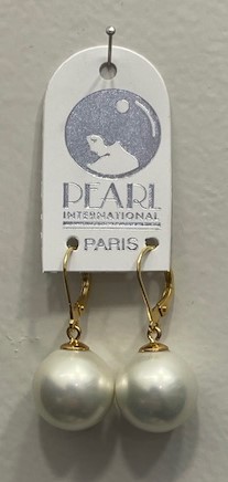 DORMEUSES TOKYO ARGENT DORE  PERLES de BOHEME de qualité STH BOULES 14mm