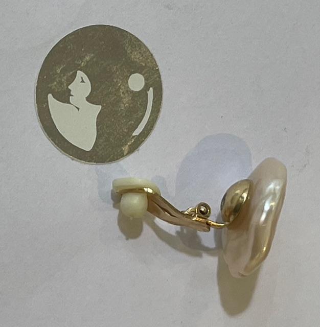 CLIPS ARGENT DORE+PERLES KESHIS N°6 NACRE ROSE HC