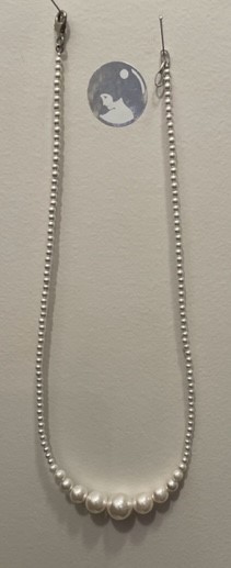 COLLIER en DEGRADE  45cm 1 CHUTE de PERLES de BOHEME de qualité STH de 12mm à 03mm Fermoir en ARGENT 925°%