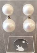PUCES ARGENT 925°% + PERLES EAU DOUCE NAT BOUTONS 08mm + BOULES PERLES de BOHEME de qualité STH 10mm BLANC BO/1028+10