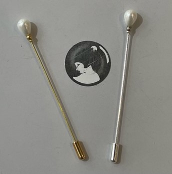 PIQUE BROCHE EPINGLE à CHAPEAU POIRE 07x10mm PPL 