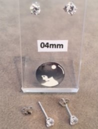 PARURE PERLES et CRISTAL COLLIER 45cm et PUCES ZIRCONS+POIRES 07x10mm  