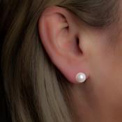 PUCES ARGENT 925°% PERLES de BOHEME de qualité STH BOULES 10mm BLANC BO/1010