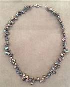 COLLIER PERLES EAU DOUCE KESHIS 40cm couleur TAHITI