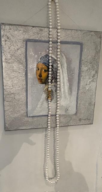 COLLIER 120cm SAUTOIR PERLES EAU DOUCE 08mm NDS FERMOIR TOI et MOI ARGENT DORE