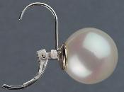 DORMEUSES CATALANES ARGENT PERLES de BOHEME qualité STH  BOULES 14mm BLANC