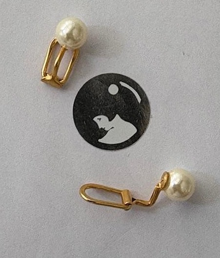 CLIPS BABY PLAQUE OR BOULES 08mm PERLES de BOHEME de qualité STH