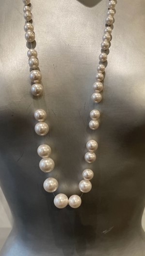 COLLIER 80cm FIL de PERLES de BOHEME de qualité STH en dégradé 16 à 08mm