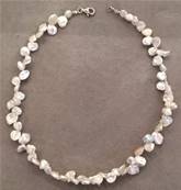 COLLIER PERLES EAU DOUCE KESHIS Blanches 45cm AG