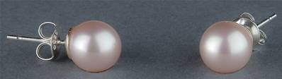 PUCES ARGENT PERLES IRISEES BOULES 08mm ROSE