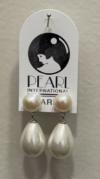 PUCES ARGENT 925°% BOUTONS PERLES EAU DOUCE NAT 07mm + POIRES POUDRE DE PERLES 10x14mm PPL - BO/1027+1014
