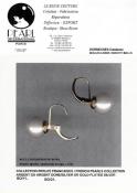 DORMEUSES CATALANES ARGENT PERLES de BOHEME qualit STH BOULES 10mm 