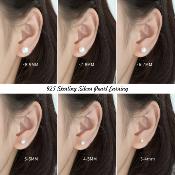 PUCES ARGENT 925°% PERLES IRISEES BOULES 05mm BLANC BO/1005