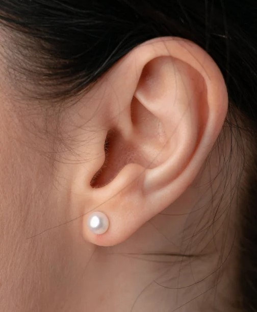 PUCES ARGENT 925°% PERLES IRISEES BOULES 05mm BLANC BO/1005