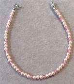 BRACELET PERLES UREA ROSE et CRISTAL SW ROSE 03mm