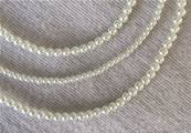 COLLIER 3 RANGS PERLES UREA 2&3mm 65cm SSF