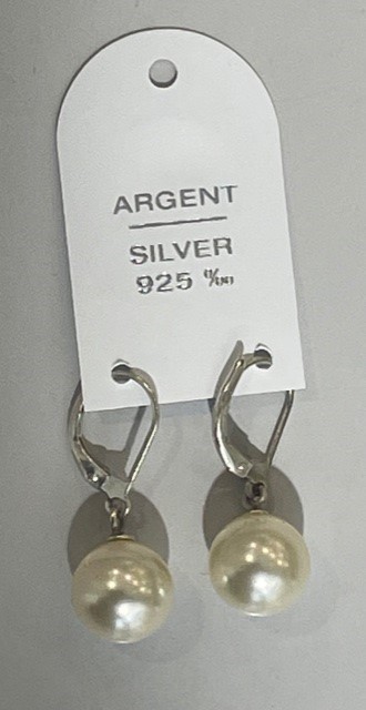 DORMEUSES TOKYO ARGENT 925°%  PERLES de BOHEME de qualité STH BOULES 10mm