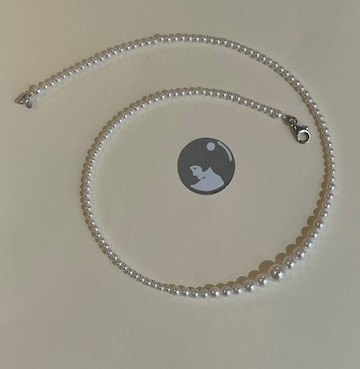 COLLIER 40cm en DEGRADE 1 CHUTE de PERLES de BOHEME de qualité STH de 08mm à 03mm Fermoir en ARGENT 925°%