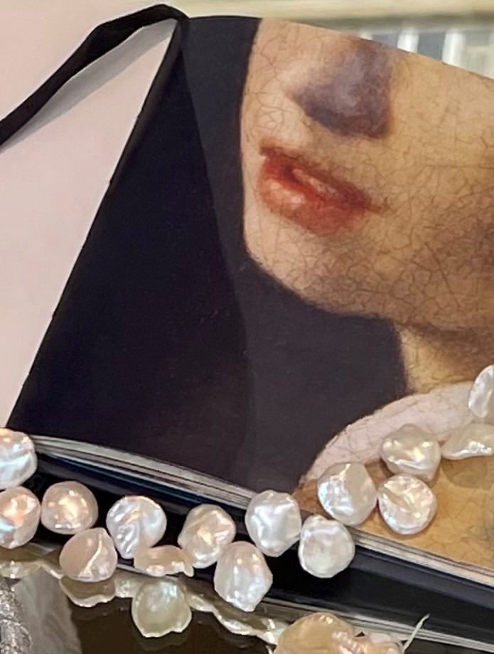 PARURE COLLIER + BRACELET + BOUCLES d'OREILLES en PERLES d'EAU DOUCE KESHIS BLANCHES