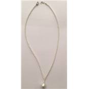 COLLIER Y P 02mm + POIRE 10X12 PERLE IRISEE
