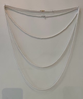 COLLIER SAUTOIR 80cm PERLES de BOHEME qualité STH 05mm Enfilage avec des Noeuds Fermoir A