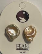 CLIPS ARGENT DORE+PERLES KESHIS N°6 ROSE HC