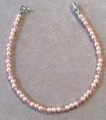 BRACELET PERLES UREA ROSE et CRISTAL SW ROSE 03mm