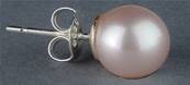 PUCES ARGENT PERLES IRISEES BOULES 08mm ROSE
