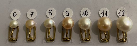 CLIPS BABY PLAQUE OR BOULES 08mm PERLES de BOHEME de qualité STH