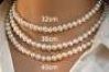 COLLIER 40cm PERLES EAU DOUCE 09/10mm. Enfilage simple SAND NOEUD Fermoir ARGENT DORE