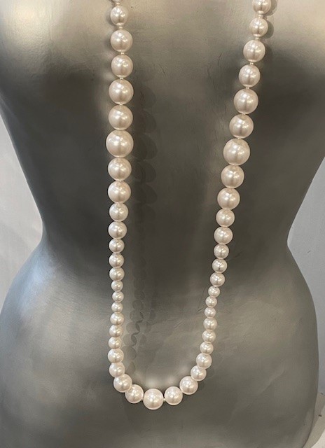 COLLIER SAUTOIR 120cm perles PERLES de BOHEME de qualité STH 5 CHUTES 14mm 