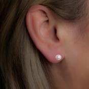 PUCES ARGENT 925% PERLES de BOHEME de qualit STH LES 08mm BLANC BO/1008
