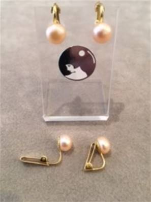 BABY CLIPS FRESH WATER PEARLS BUTTONS 07mm