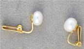 BABY CLIPS WHITE CREAM FRESH WATER PEARLS BUTTONS 08mm