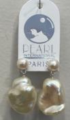 PUCES ARGENT BOUTONS 06mm+KESHIS P EAU DOUCE - BLANC