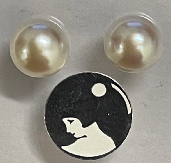 PUCES ARGENT DORE PERLES de BOHEME qualité STH BOULES 10mm - BO/2010BLANC