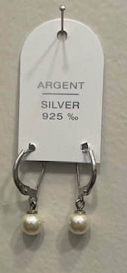 DORMEUSES TOKYO ARGENT 925°%  PERLES de BOHEME de qualité STH BOULES 06mm