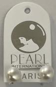 PUCES ARGENT BOUTONS 3/4 de 07mm PERLES EAU DOUCE BLANC