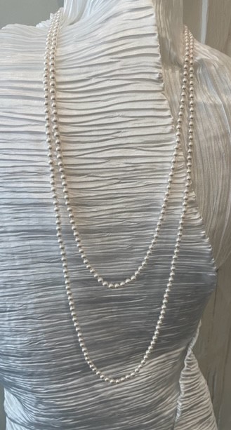 COLLIER 80cm SAUTOIR PERLES de BOHEME qualité STH 05mm Enfilage avec des Noeuds Fermoir A