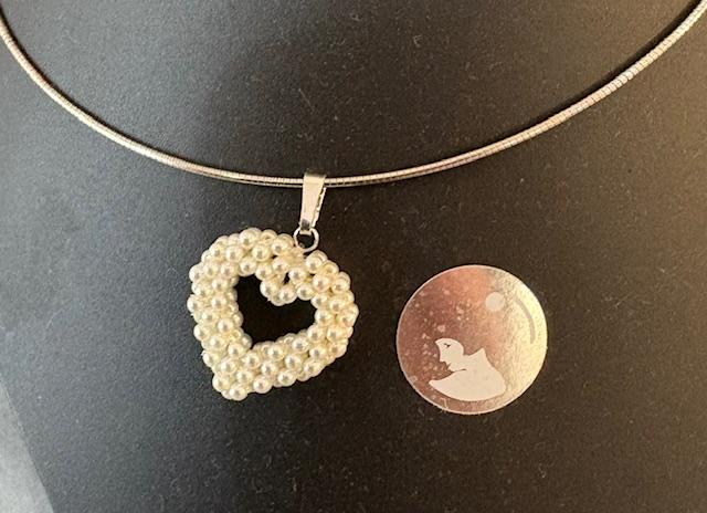 PENDENTIF COEUR RESILLE - Bélière Argent 