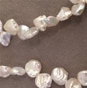 COLLIER 45cm PERLES EAU DOUCE KESHIS légèrement rosées AG