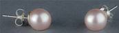 PUCES ARGENT PERLES IRISEES BOULES 08mm ROSE
